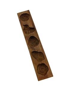 Stampo in legno arte popolare rustico biscotti burro rustico forno cucina utensile - Foto 1 di 9