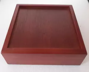 Stained Wooden Box with recessed top for mosaic projects. Add mosaic and grout - Picture 1 of 2