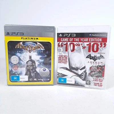 Batman Arkham Asylum & Arkham City (Playstation 3) PS3 Games w/ Manuals VGC - Image 1 of 4