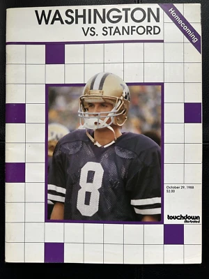 1988 NCAA Football Program  Washington Huskies VS Stanford Cardinal - Image 1 of 3