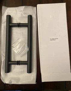 Matte Black Shower Door Handle - 8" H-Style Ladder Pull (1" diameter) - Picture 1 of 1