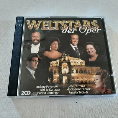 Weltstars der Oper Doppel-CD Pavarotti Carreras Tebaldi Te Kanawa Domingo - Bild 1 von 2