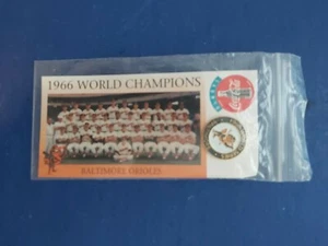 1966 World Champions Baltimore Orioles Collectors Pin And Card - Picture 1 of 1