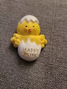 Vintage Easter American Greetings Happy Spring Chick Egg Lapel Pin Brooch - Picture 1 of 6