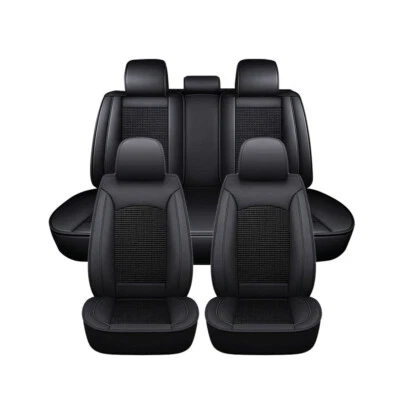 For Audi A3 A4 A5 Leather Car Seat Covers Front Rear Cushion Protector Full Set - Image 1 of 4