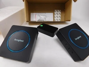 Blue LED Door Bell Wireless Range 650' Battery Power 48 Music Chimes Volume Adj - Picture 1 of 4