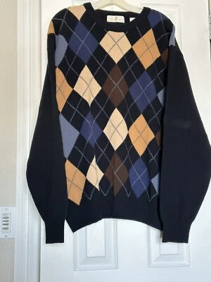 Harry Vardon Men’s Argyle Golf / Casual/Sweater 100% Lambs Wool  Size L EUC - Image 1 of 4