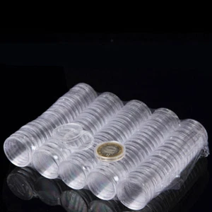 Coin Capsules ALL SIZE from 18mm to 40mm Capsule - Amount 15 30 50 80 or 100 - Picture 1 of 16