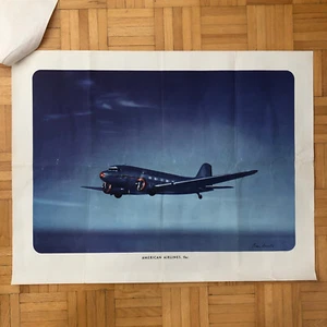 Poster American Airlines Plane Flagship Skysleeper DC-3 Airplane Strombecker Toy - Picture 1 of 10