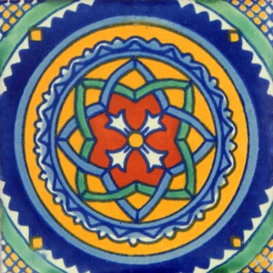 25 PCS 4x4 C119 Tiles Ceramic Mexican Talavera Handmade Tiles - Picture 1 of 1