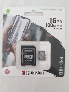 Kingston micro sd card + Adapter 16GB🇬🇧🇬🇧seller Class 10 - Picture 1 of 3