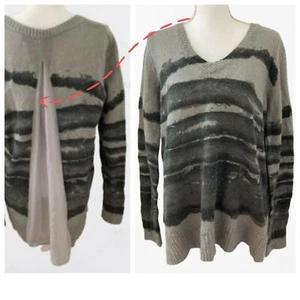 Simply Vera grauer Aquarell Pullover mit transparentem Rücken XL - Bild 1 von 8