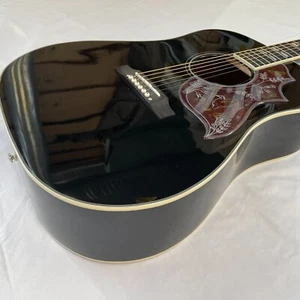 Guitarra Acústica Black Hummingbird TODA SÓLIDA Abeto y Caoba Envío Gratis - Imagen 1 de 12