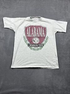 Vintage Alabama Crimson Tide Adult M College University Tee USA Made Gray