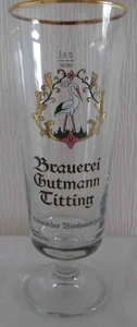 Weissbierglas Weizenglas Gutmann Titting Wirtshausschild Storchen 0,5L NEU - Bild 1 von 2