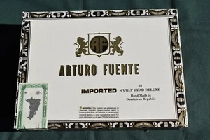 Arturo Fuente Curly Head Empty Cigar Box 9.25x7x2 - Picture 1 of 7