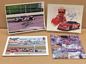 99-2000's Nascar Dale Earnhardt Sr Jr 4pc 8x10 Color Photo Signed Reprint Lot