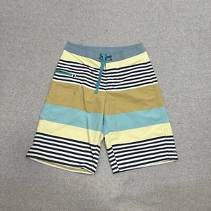 Patagonia Boys Fimo Striped Wavefarer Board Shorts 9” Size 10 Beach Pool - Picture 1 of 14