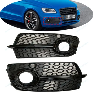 Front Fog Driving Light Cover Grille t Fit For Audi Q5 S-Line SQ5 2013-2016,Pair - Picture 1 of 8