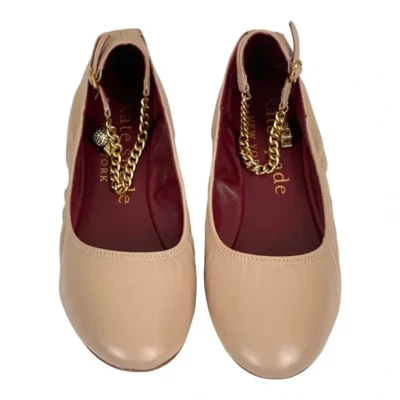 Kate Spade Flats Women's Size 9 Crush Ballerina Chain Ankle Strap Shoe $198 - Image 1 of 4