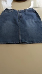 Gloria Vanderbilt Falda Vaquera Azul Denim, Talla 14 - Imagen 1 de 4