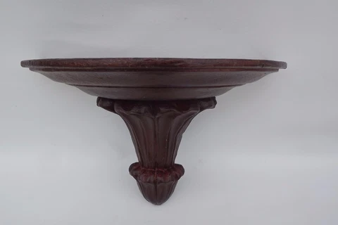 Antique French Carved Wood Wall Clock Bracket Corbel Shelf Cover