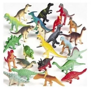 25 Vinyl DINOSAURS Birthday Party Favors Stocking Stuffer Cake Toppers Bulk Dino - Picture 1 of 1