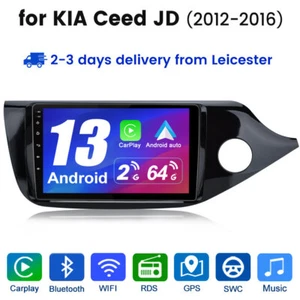 Carplay For Kia Ceed 2012-2016 9"Car Radio GPS Sat Nav Andoid 13 WIFI 2+64GB SWC - Picture 1 of 19