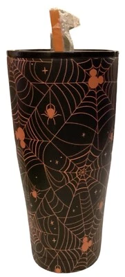 Disney Halloween Mickey Mouse Spider Web Black/Orange Tumbler - Image 1 of 4