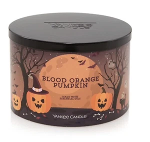 YANKEE CANDLE HALLOWEEN BLOOD ORANGE PUMPKIN 18 OZ 3 WICK CANDLE 2023 New - Picture 1 of 6