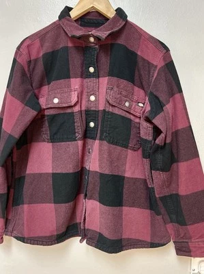 Dickies Women’s DuraTech Renegade Flannel Shirt XL Burgundy/Black Plaid - Image 1 of 4