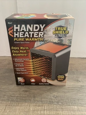 Handy Heater Pure Warmth Portable Ceramic Space Heater (1200 Watt) New Open Box - Image 1 of 4