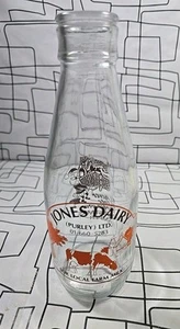 Vintage Milk Bottle Advertising Jones Dairy Purley Ltd Christmas Hamper - Picture 1 of 6