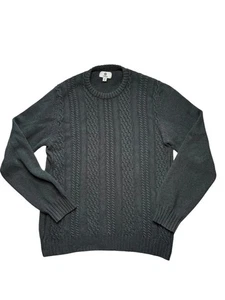 TOG24 Men’s Grey Cable Knit Sweater Jumper – Size M – Aaron Style – VGC Outdoor - Picture 1 of 12
