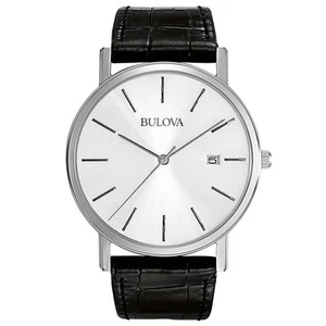 BULOVA Klassisch elegante Herrenuhr, Quarz, 37 mm Gehäuse, Lederarmband - Bild 1 von 3