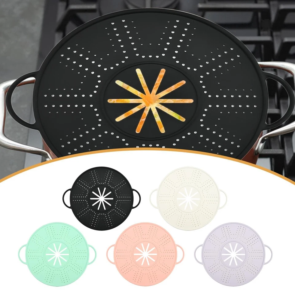 Silicone Spill Stopper Lid Silicone Splatter Screen for Kitchen Cooking - Image 1 of 1