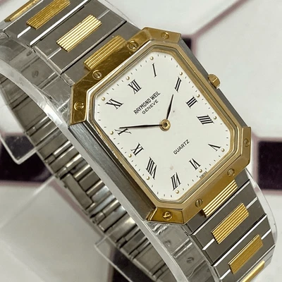 Reloj de vestir vintage Raymond Weil hecho en Suiza de acero inoxidable y chapado en oro para hombre Foto 1 de 4