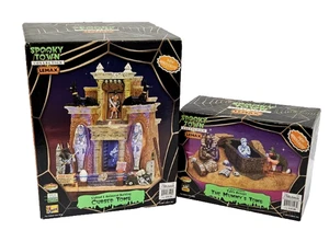 BOTH TESTED! Lemax 2007 Spooky Town The Mummy's Tomb #74593 + Creepy Tomb #75500 - Picture 1 of 24