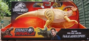 Mattel Jurassic World Dino Rivals Dual Attack Parasaurolophus - Picture 1 of 2