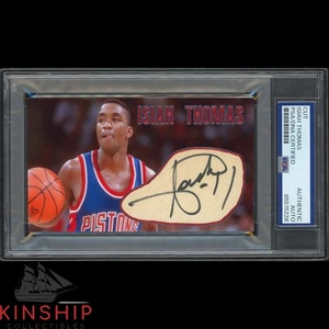Isiah Thomas signed Cut 3x5 Custom Card PSA DNA Slab Pistons HOF Auto C4920 - Picture 1 of 2