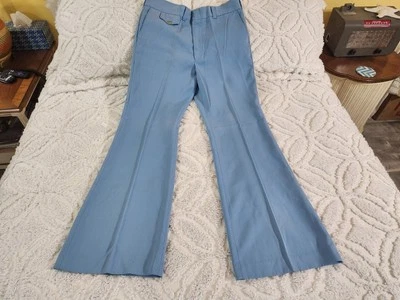 Pantalones Campana Vintage Años 60 70 Levi's Panatela 36 34 Azul Disco Llamaradas Pantalones Mod Foto 1 de 4