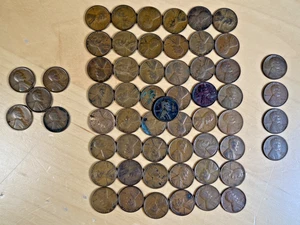 1929 Wheat Pennies 1¢ Coins Philadelphia San Francisco Denver Mints - Ungraded - - Bild 1 von 16