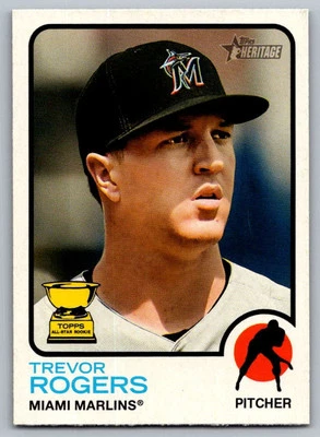 2022 Topps Heritage Trevor Rogers Miami Marlins #283 - Image 1 of 2
