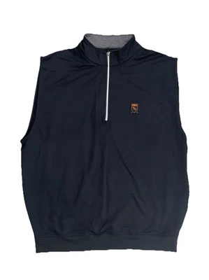 FootJoy Golf Vest Men’s Large Black 1/2 Zip The Founders Club Logo - Image 1 of 4