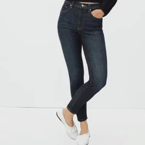 Jean ajustado Everlane auténtico elástico tiro alto 23 alto azul índigo profundo - Imagen 1 de 8