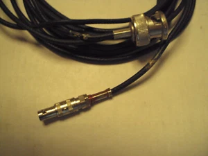 Cable de conexión macho Lemo a BNC, Nim, Camac; 10 pies con conectores prensados; usado - Imagen 1 de 1