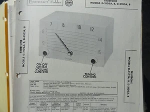Vintage Sams Photofact Manual  TRUETONE MODELS D-2102A, B, D-2103A, B - Picture 1 of 1