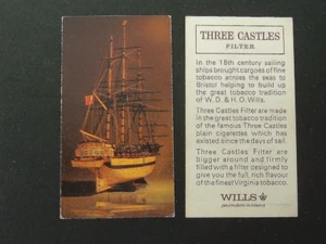 Wills / Three Castles Sailing Ship ( Stern) (1965). Advert card - Picture 1 of 1