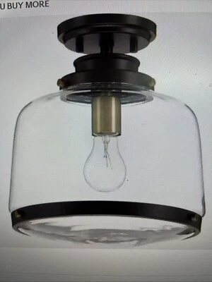 Progress Lighting Judson Collection 1-Light Antique Bronze Flush Mount - Image 1 of 2