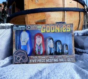 The Goonies 5-Piece Plastic Nesting Doll Set Sloth Chunk Mouth Mikey Data  - Picture 1 of 8